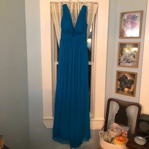 Alfred Sung size 6 Extra Long Blue gown
